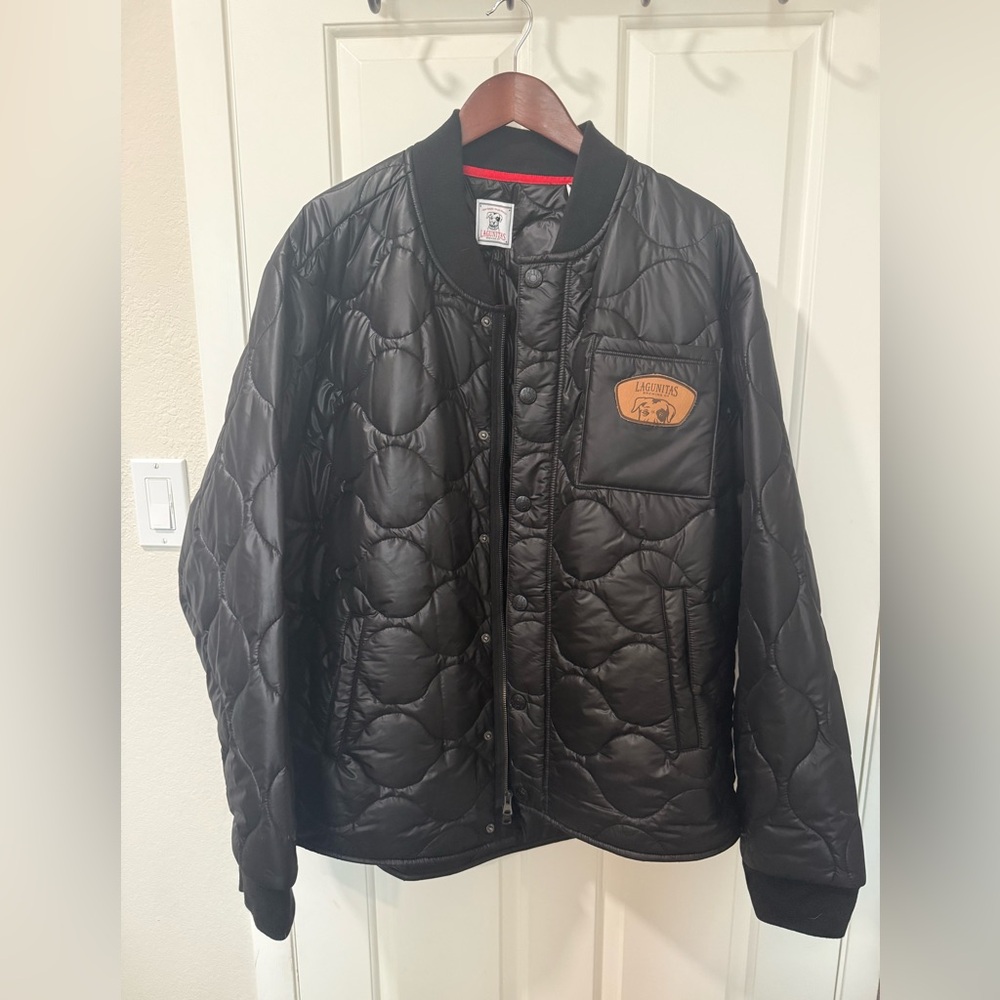 Lagunitas Brewing Company Black Quilted Men's Jacket 2XL